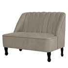 Namoradeira Recamier Decorativa Sofá Zoe Suede Bege