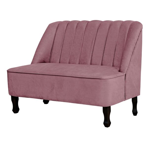 Namoradeira Recamier Decorativa Sofá Zoe Veludo Rosê