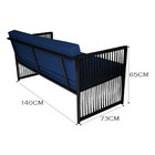 Namoradeira Santiago Em Aço E Corda Náutica