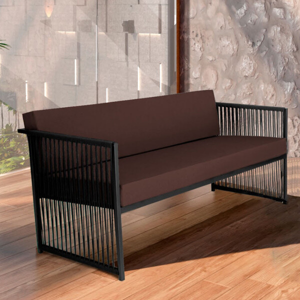 Namoradeira Santiago Em Aço E Corda Náutica