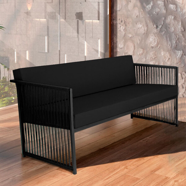 Namoradeira Santiago Em Aço E Corda Náutica