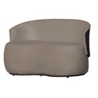 Namoradeira Sofá Beatriz Com Composê Corino Marrom Suede Capp