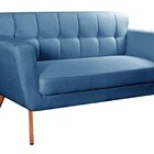 Namoradeira Sofá Bruna Moderna Decoração Sala Recepção Azul