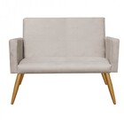Namoradeira Sofá Decorativa Nina Sala De Estar Recepção Suede