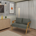 Namoradeira/sofá Decorativo Mona Braça Madeira Maciça Zahav C