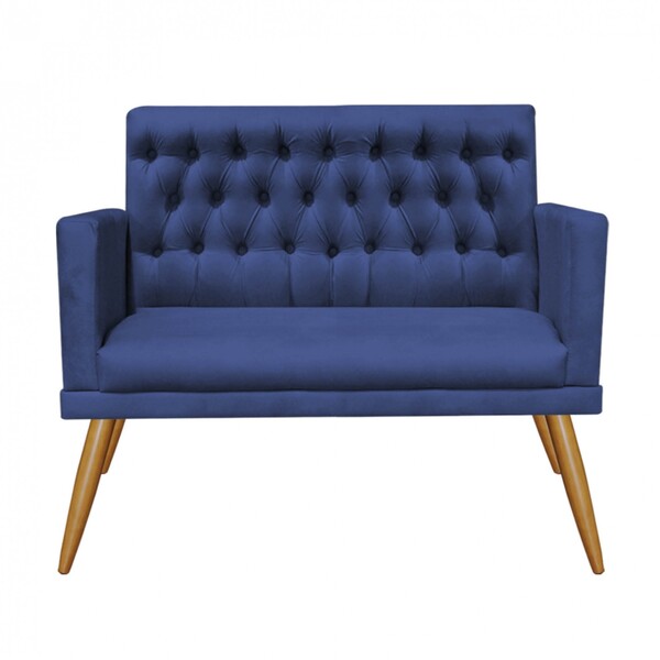 Namoradeira Sofá Maria Capitonê Sala De Estar Recepção Suede