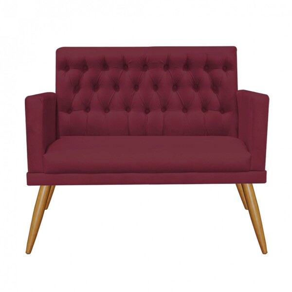 Namoradeira Sofá Maria Capitonê Sala De Estar Recepção Suede