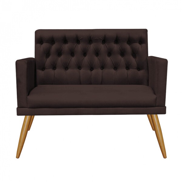 Namoradeira Sofá Maria Capitonê Sala De Estar Recepção Suede