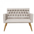 Namoradeira Sofá Nina Capitonê Sala De Estar Recepção Suede B