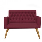 Namoradeira Sofá Nina Capitonê Sala De Estar Recepção Suede B