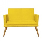 Namoradeira Sofá Nina Rodapé Sala De Estar Recepção Suede Ama