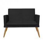 Namoradeira Sofá Nina Rodapé Sala De Estar Recepção Suede Pre