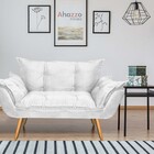 Namoradeira Sofá Opala Para Sala De Estar Recepção Corino Bra