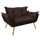 Namoradeira Sofá Opala Para Sala De Estar Recepção Corino Mar