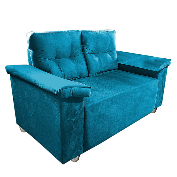 Namoradeira Sofa Vitória Dois Lugares Com Braço Almofadado Tu