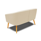 Namoradeira Stella 02 Lugares Linho Grosso Bege A19 Pés Palit