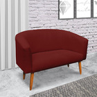 Namoradeira Stella 02 Lugares Linho Vermelho A107 Pés Palito