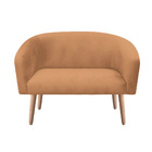 Namoradeira Stella Suede Caramelo Sisal