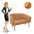 Namoradeira Stella Suede Caramelo Sisal