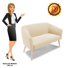 Namoradeira Stella Suede Pes Palito Natural D03 - D'rossi - B