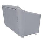 Namoradeira Tilla Decorativa 2 Lugares Corino Cinza