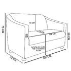 Namoradeira Tilla Decorativa 2 Lugares Corino Marrom