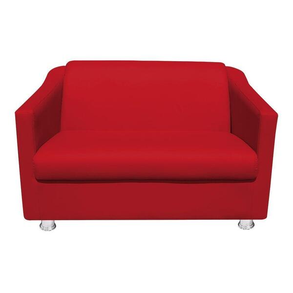Namoradeira Tilla Decorativa 2 Lugares Corino Vermelho