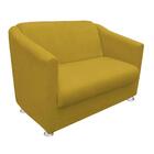 Namoradeira Tilla Decorativa 2 Lugares Suede Amarelo