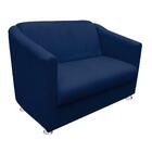 Namoradeira Tilla Decorativa 2 Lugares Suede Azul Marinho