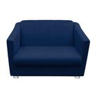 Namoradeira Tilla Decorativa 2 Lugares Suede Azul Marinho