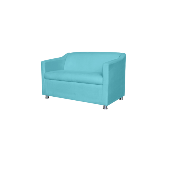 Namoradeira Tilla Suede Azul Turquesa - Montanaris Decor