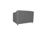 Namoradeira Tilla Suede Cinza - Montanaris Decor