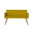 Namoradeira Vitória Decorativa Suede Amarelo Kasa Sofá
