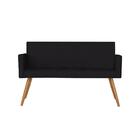 Namoradeira Vitória Decorativa Suede Preto Kasa Sofá