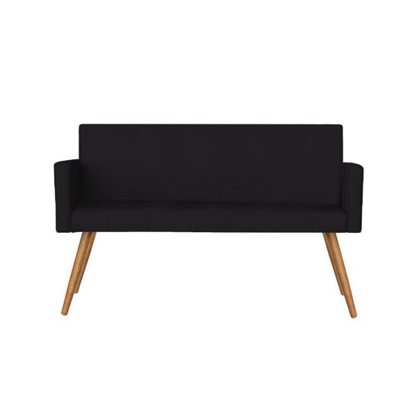 Namoradeira Vitória Decorativa Suede Preto Kasa Sofá