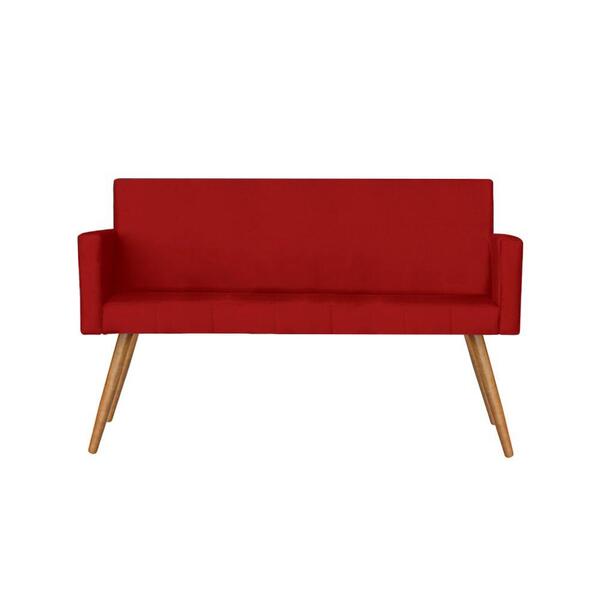 Namoradeira Vitória Decorativa Suede Vermelho Kasa Sofá