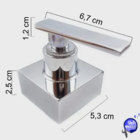 New Gourmet Acabamento Registro Quadrado Alavanca Metal Padrã