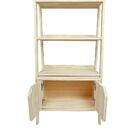 Nicho 2 Portas Para Estante Pipa 29x55x28 Em Madeira De Pinus