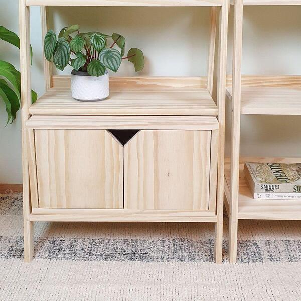 Nicho 2 Portas Para Estante Pipa 29x55x28 Em Madeira De Pinus