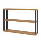 Nicho 2 Prateleiras 89,5cm Industrial  Freijó/preto