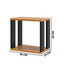 Nicho 30cm Industrial  Freijó/preto