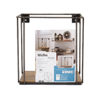 Nicho 30x30x20cm Aço Escovado Rustic Pipe DS Artefatos