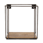 Nicho 30x30x20cm Aço Escovado Rustic Pipe DS Artefatos