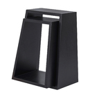 Nicho 39x30x19cm Madeira Preto Angular Muve