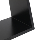 Nicho 39x30x19cm Madeira Preto Angular Muve