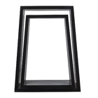 Nicho 39x30x19cm Madeira Preto Angular Muve