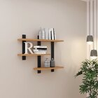 Nicho 3 Prateleiras Industrial  Freijó/preto