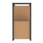 Nicho sem Portas 60x60x30cm Quadrado Madeira Freijó Urbana Multivisão