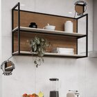 Nicho Aéreo 120cm Para Cozinha Viena Freijo/cinza Argila