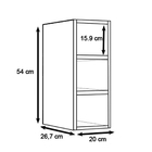 Nicho Aéreo Adega Vertical 20cm Riad Preto - Lumil